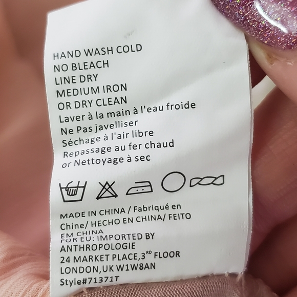 💥3/$25💥 Anthropologie Tiny Overlay Peasant Top - Picture 9 of 11